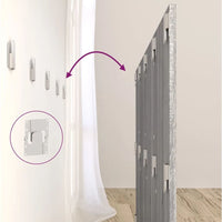 Testiera Letto con Comodini-Testiera con Contenitore in Legno Multistrato Grigio Sonoma 812394