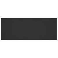 Testiera per Letto con Comodini in Legno Multistrato Nero 3115725