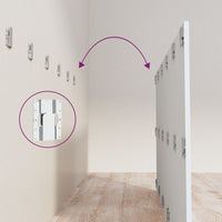 Testiera per Letto con Armadietti in Legno Multistrato Bianco