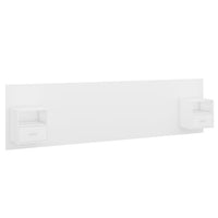 Testiera per Letto con Armadietti in Legno Multistrato Bianco 3115740