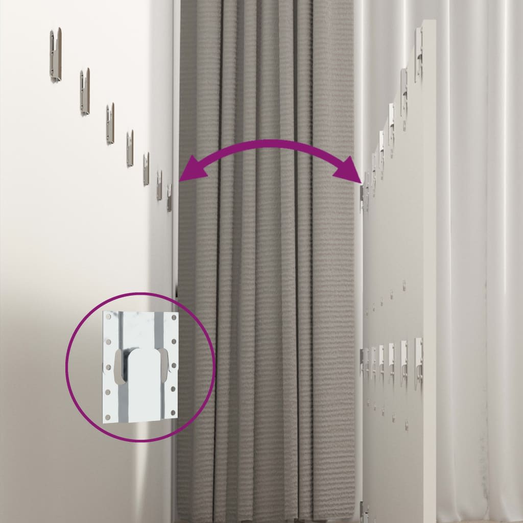 Testiera per Letto con Comodini in Legno Multistrato Bianco 3115748