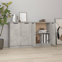 Credenze 2 pz Grigio Cemento 60x30x70 cm in Legno Multistrato 3115775