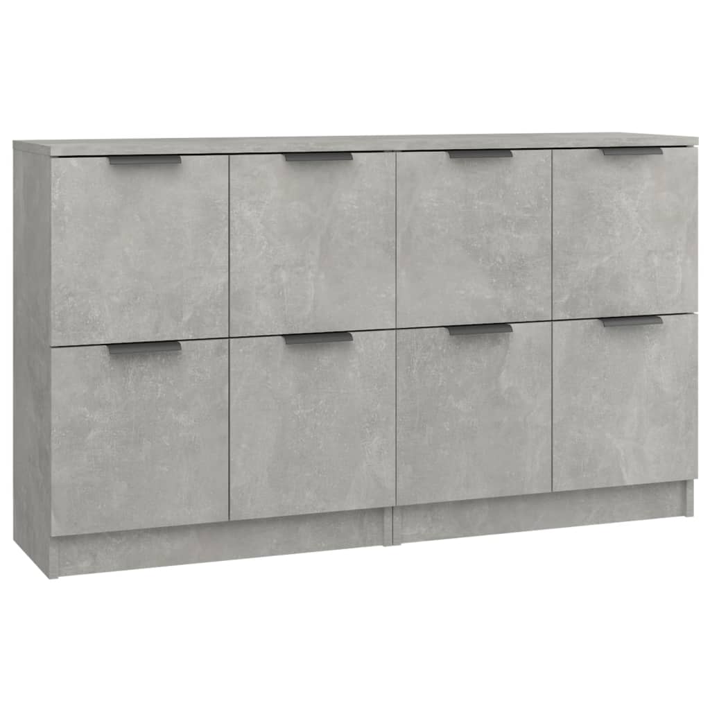 Credenze 2 pz Grigio Cemento 60x30x70 cm in Legno Multistrato 3115807