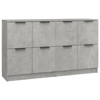 Credenze 2 pz Grigio Cemento 60x30x70 cm in Legno Multistrato 3115807