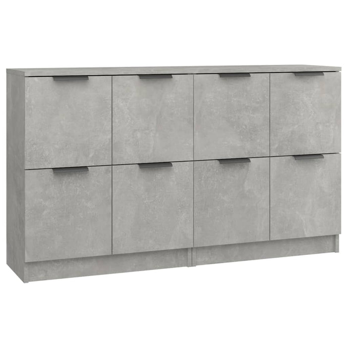 Credenze 2 pz Grigio Cemento 60x30x70 cm in Legno Multistrato 3115807
