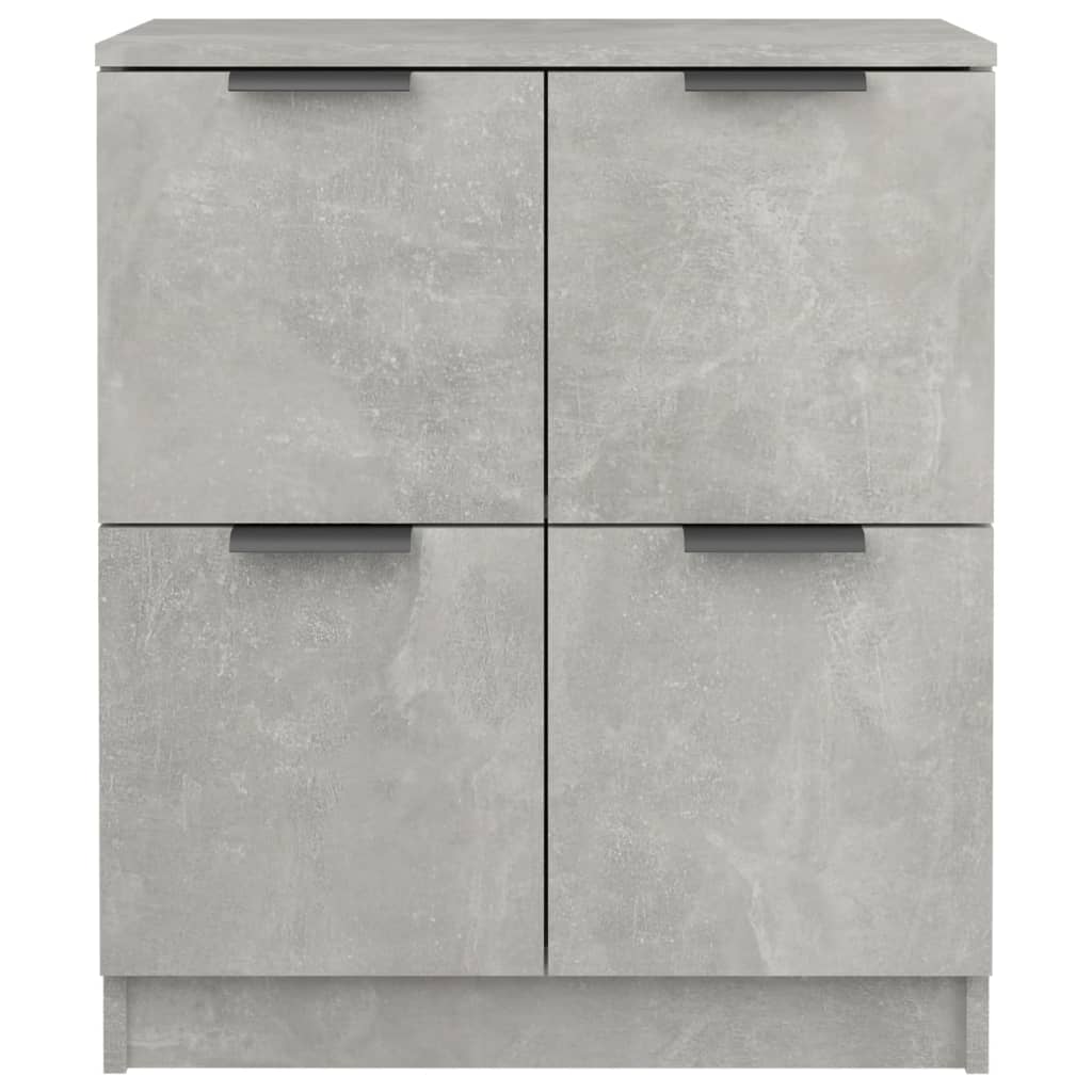 Credenze 2 pz Grigio Cemento 60x30x70 cm in Legno Multistrato 3115807