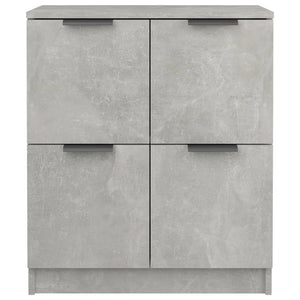 Credenze 2 pz Grigio Cemento 60x30x70 cm in Legno Multistrato 3115807