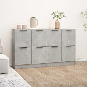 Credenze 2 pz Grigio Cemento 60x30x70 cm in Legno Multistrato 3115807