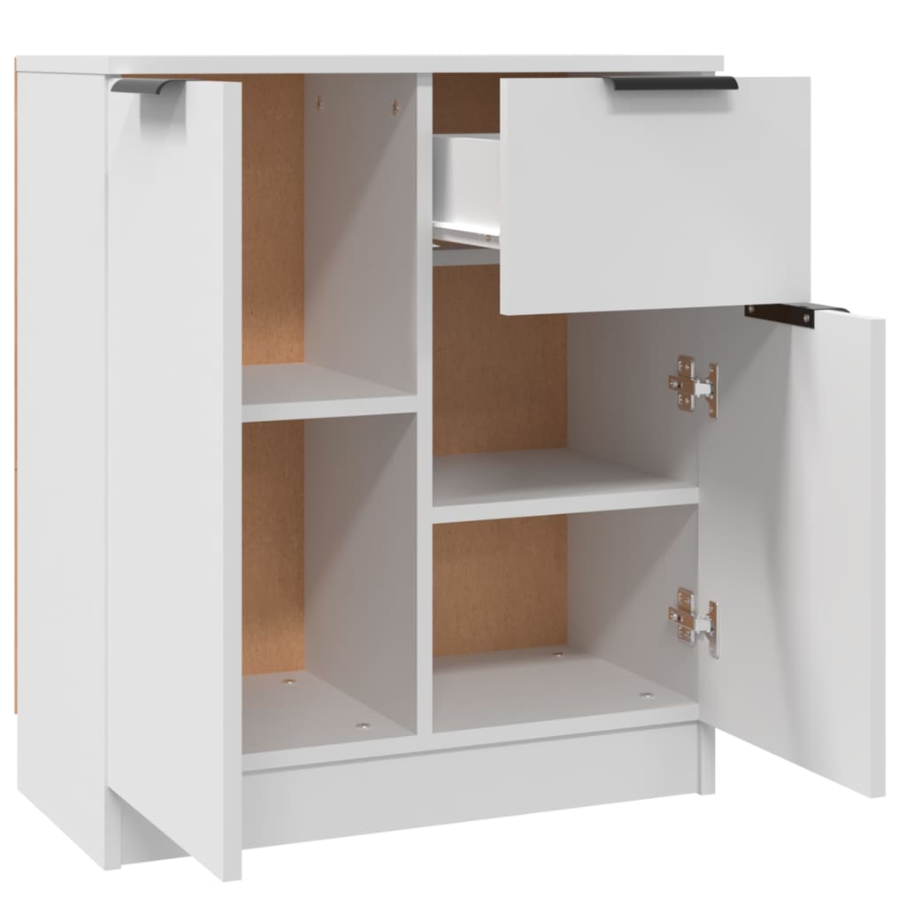 Credenza cassettiera mobile contenitore organizer cucina soggiorno salotti set di 2 60 x 30 x 70 cm legno ingegnerizzato bianco 02_0036671