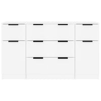 Set di Credenze 3 pz in Legno Multistrato Bianco 3115820