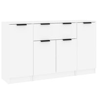 Credenze 3 pz Bianco in Legno Multistrato 3115828