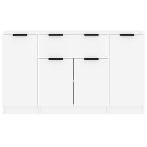 Credenze 3 pz Bianco in Legno Multistrato 3115828