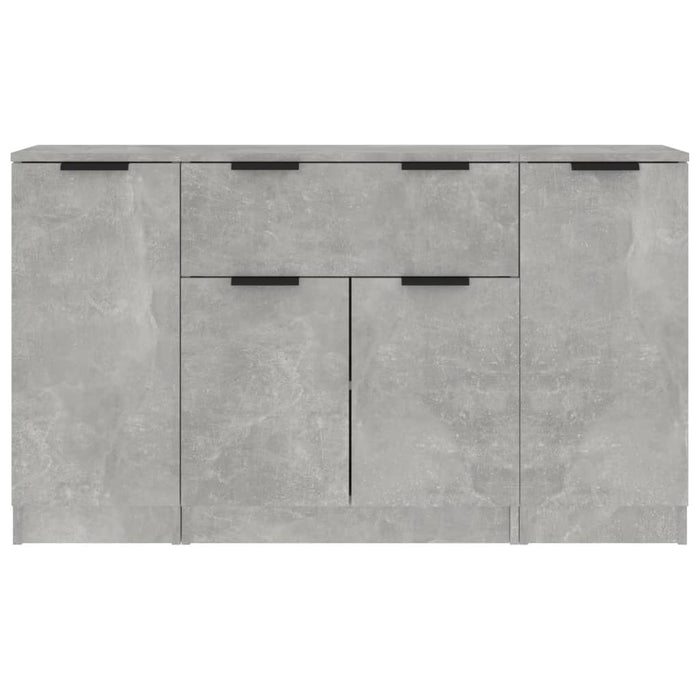 Credenze 3 pz Grigio Cemento in Legno Multistrato cod mxl 71012