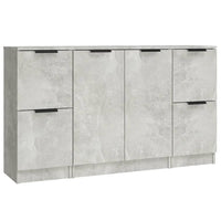 Credenze 3 pz Grigio Cemento in Legno Multistratocod mxl 77501