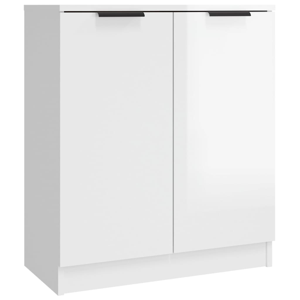 Credenze 3 pz Bianco Lucido in Legno Multistrato 3115848