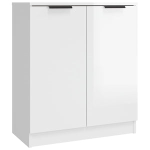 Credenze 3 pz Bianco Lucido in Legno Multistrato 3115848