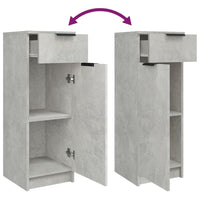 Set di Mobili da Bagno 3 pz Grigio Cemento in Legno Multistrato 3115871