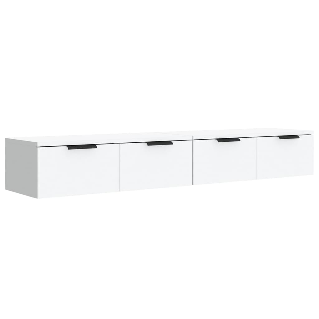 Mobili Pensili 2 pz Bianchi 68x30x20 cm Legno Multistrato 3115892