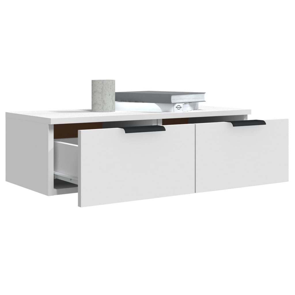 Mobili Pensili 2 pz Bianchi 68x30x20 cm Legno Multistrato 3115892