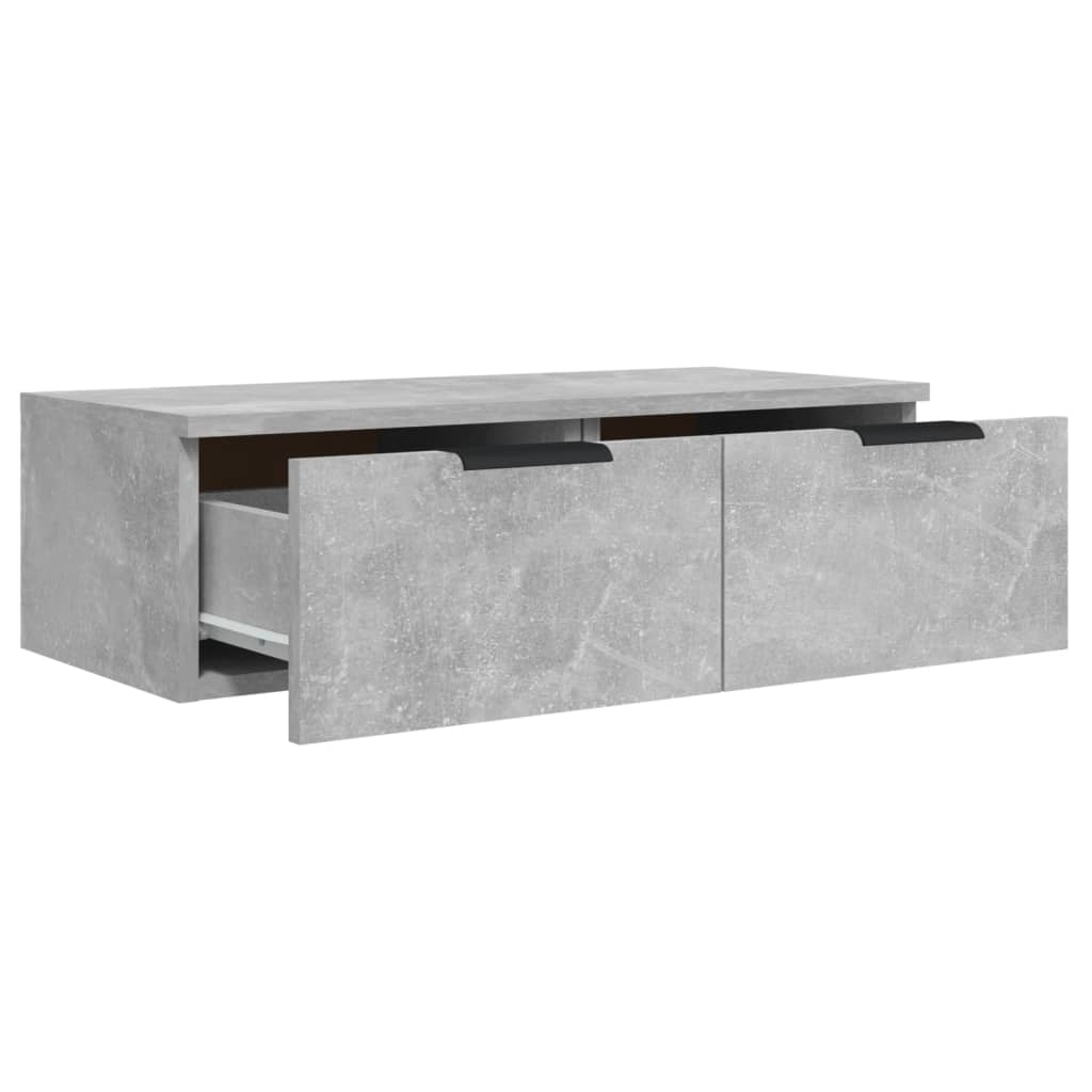 Mobili Pensili 2 pz Grigio Cemento 68x30x20cm Legno Multistrato 3115895
