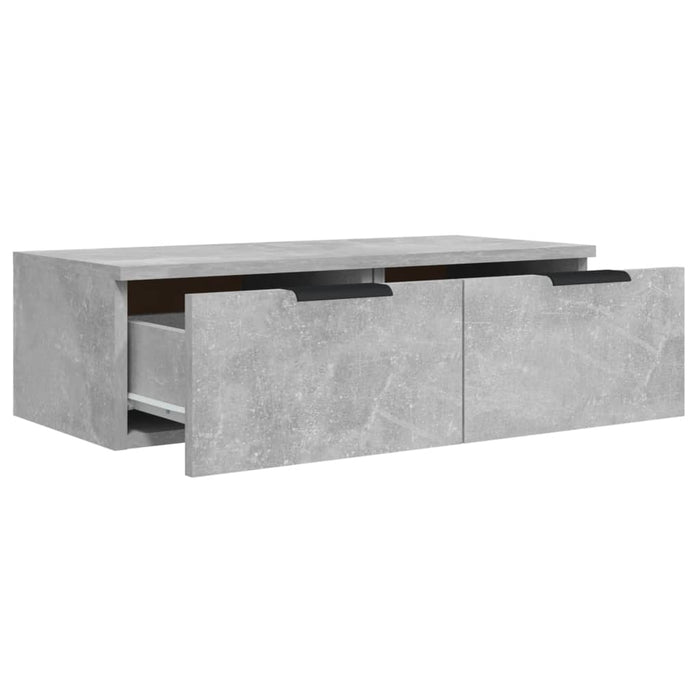 Mobili Pensili 2 pz Grigio Cemento 68x30x20cm Legno Multistrato 3115895