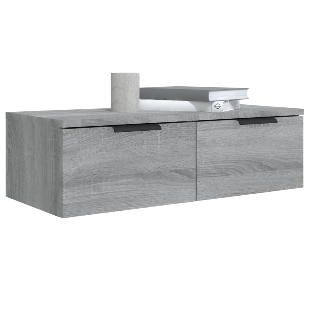 Mobili Pensili 2 pz Grigio Sonoma 68x30x20 cm Legno Multistrato 3115898