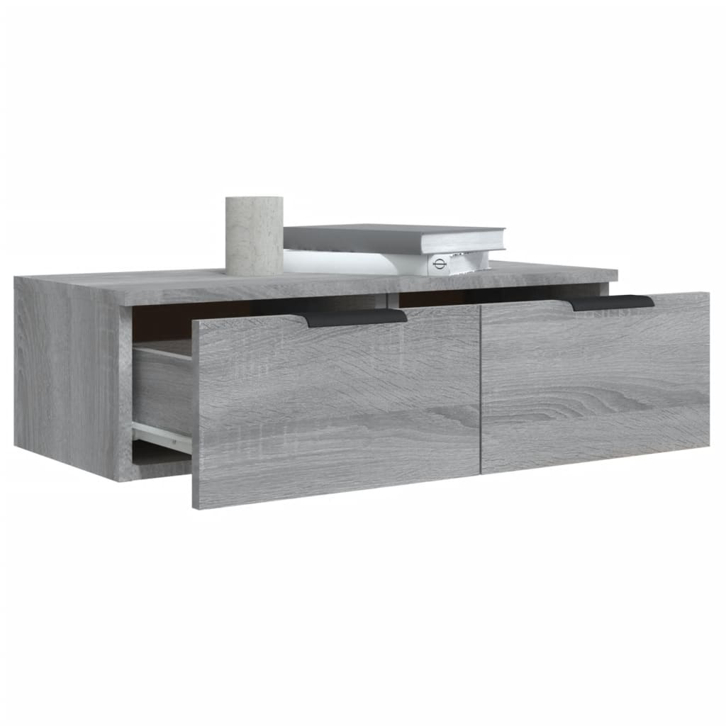 Mobili Pensili 2 pz Grigio Sonoma 68x30x20 cm Legno Multistrato 3115898