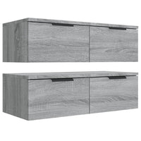 Mobili Pensili 2 pz Grigio Sonoma 68x30x20 cm Legno Multistrato 3115898