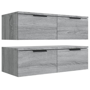 Mobili Pensili 2 pz Grigio Sonoma 68x30x20 cm Legno Multistrato 3115898