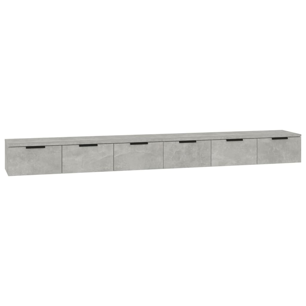 Mobili a Muro 2 pz Grigio Cemento 102x30x20cm Legno Multistrato 3115903