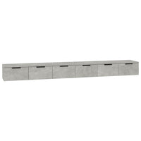 Mobili a Muro 2 pz Grigio Cemento 102x30x20cm Legno Multistrato 3115903