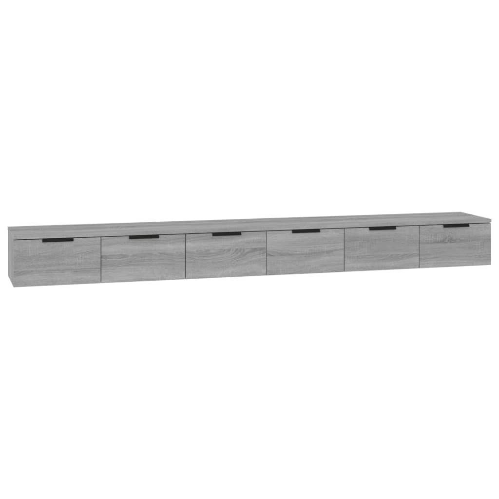 Mobili a Muro 2 pz Grigio Sonoma 102x30x20 cm Legno Multistrato 3115906