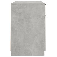 Scrivania, tavolo, postazione di lavoro, mobile per computer, studio con armadietto laterale in derivati ​​del legno grigio 02_0023395