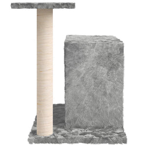 Albero per Gatti con Tiragraffi in Sisal Grigio Chiaro 51 cm 171586