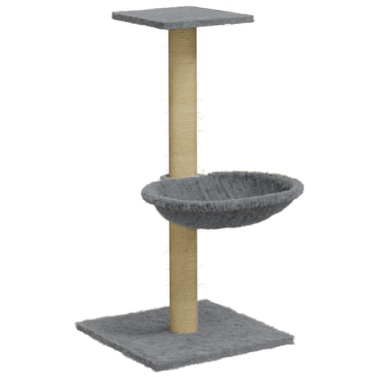 Albero per Gatti con Palo Tiragraffi Sisal Grigio Chiaro 74 cm 171589