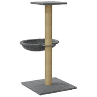 Albero per Gatti con Palo Tiragraffi Sisal Grigio Chiaro 74 cm 171589