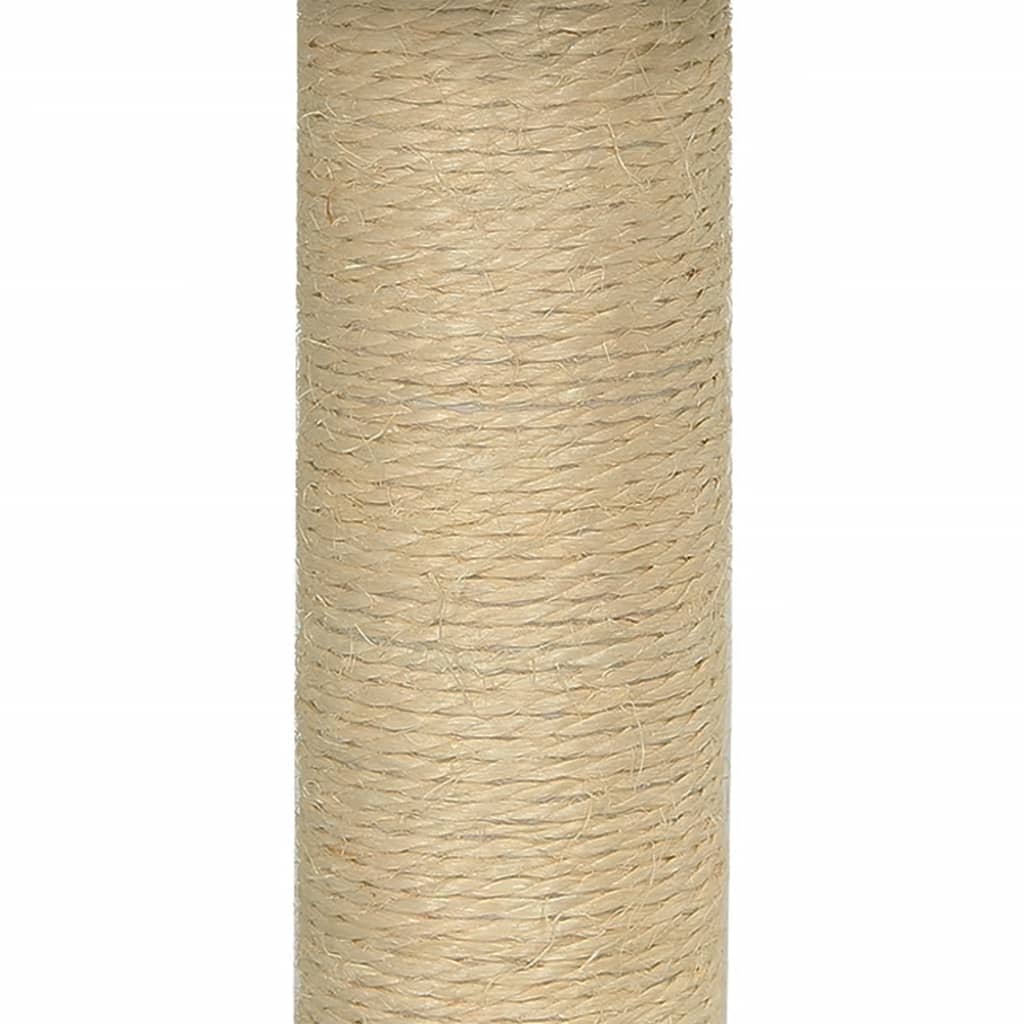 Albero per Gatti con Palo Tiragraffi Sisal Grigio Chiaro 74 cm 171589
