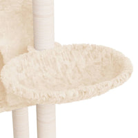 Albero per Gatti con Tiragraffi in Sisal Crema 108,5 cm 171597