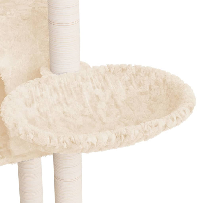 Albero per Gatti con Tiragraffi in Sisal Crema 108,5 cm 171597