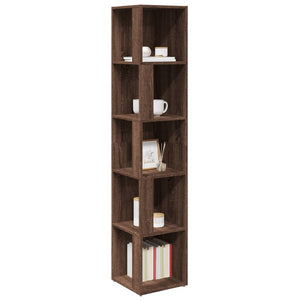 Scaffale Angolo Rovere Marrone 33x33x164,5 cm Legno Multistrato 816028