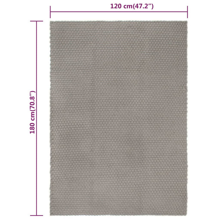 Tappeto Rettangolare Grigio 120x180 cm in Cotone cod mxl 64771