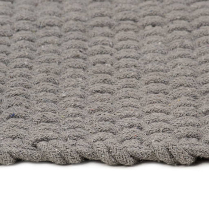 Tappeto Rettangolare Grigio 160x230 cm in Cotone