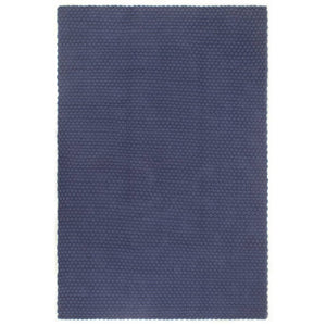 Tappeto Rettangolare Blu Marino 120x180 cm in Cotone cod mxl 64772