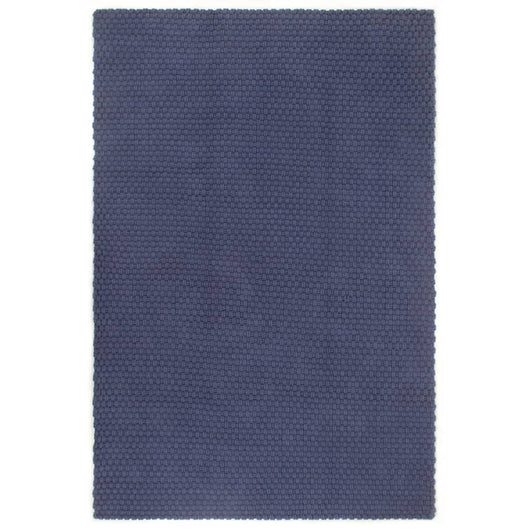 Tappeto Rettangolare Blu Marino 120x180 cm in Cotone cod mxl 64772