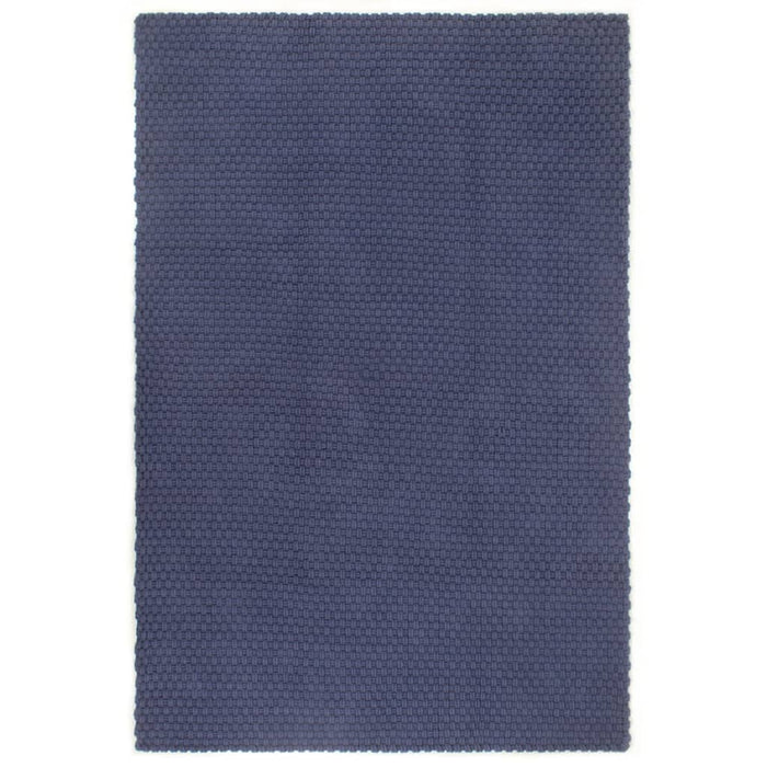 Tappeto Rettangolare Blu Marino 120x180 cm in Cotone cod mxl 64772