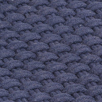 Tappeto Rettangolare Blu Marino 180x250 cm in Cotone 345128