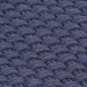 Tappeto Rettangolare Blu Marino 200x300 cm in Cotone 345129