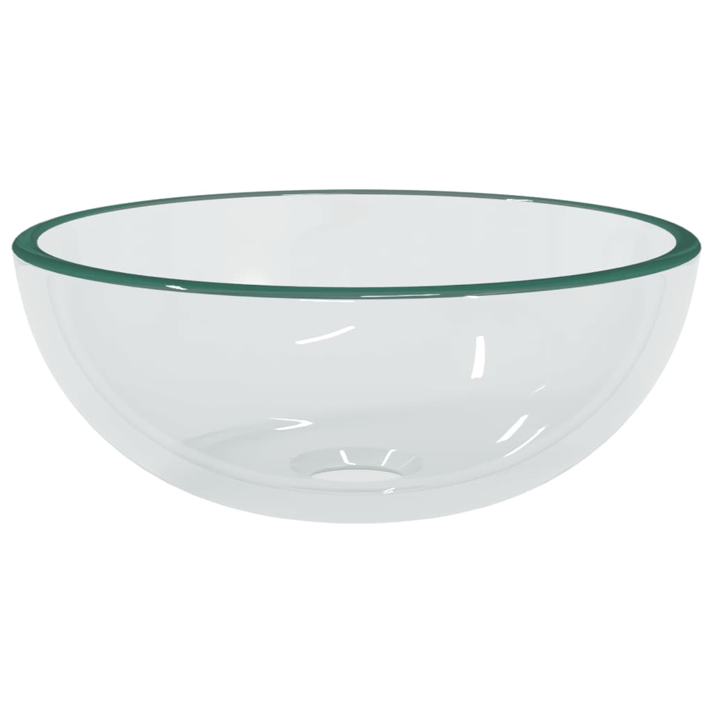 Lavandino in Vetro-Lavabo Temperato 30x12 cm Trasparente