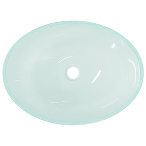 Lavandino in Vetro-Lavabo-Lavello 50x37x14 cm Smerigliato