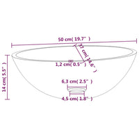 Lavandino in Vetro 50x37x14 cm Smerigliato 345243